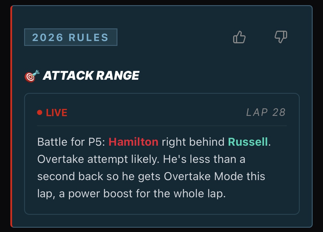 Battle for P5: Hamilton right behind Russell, overtake attempt likely.